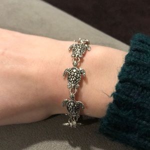 Silver Turtle Bracelet